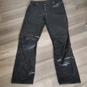 Women's jean cut leather biker pants by North Bound Leather. Size 30. EUC